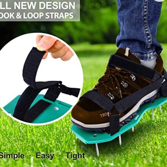 Lawn Aerator Shoes with Hook & Loop Straps - Picture 2 of 16
